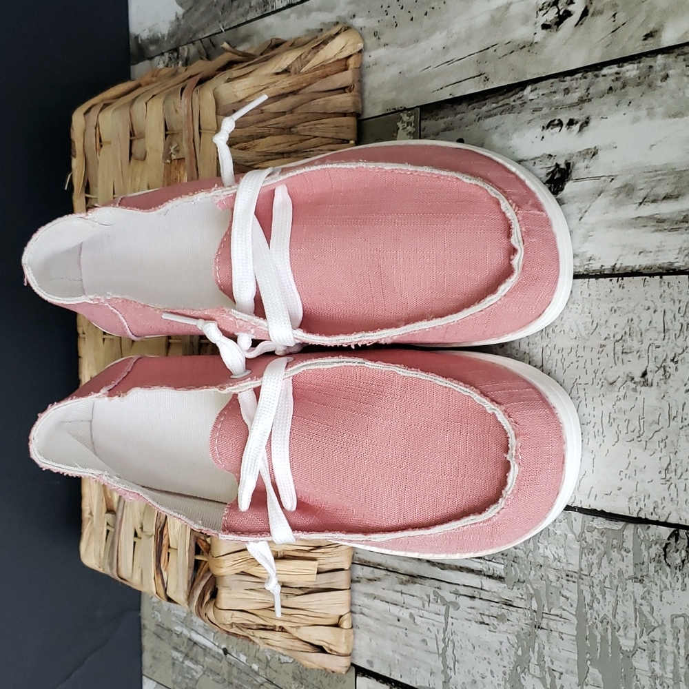 Pink slip on shoes size 7 *NOT Hey Dude shoes*